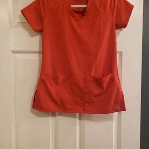 Greys anatomy xs orange scrub top